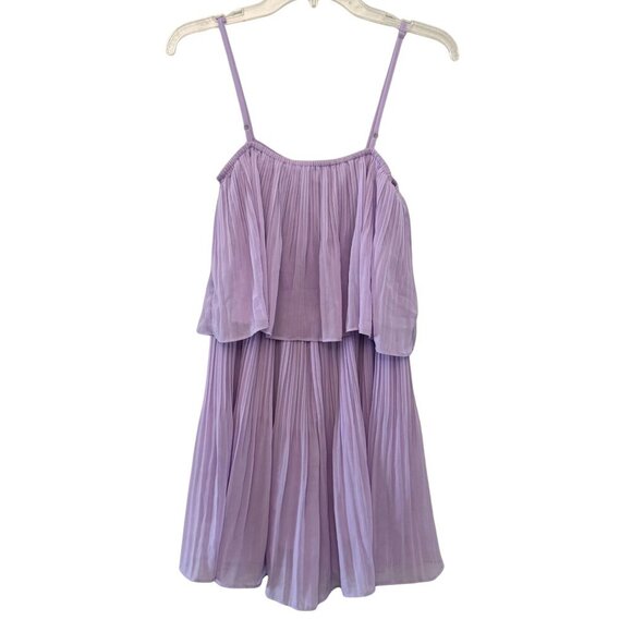 Exlura Womens Lavender Spaghetti Strap Pleated Romper Dress - NWT - Size Small - Picture 10 of 11